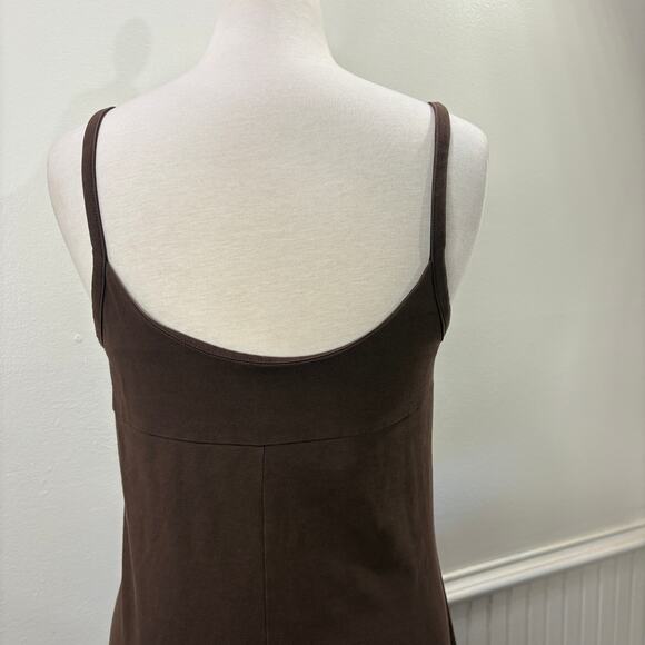 Patagonia Size M Vitaliti Dress Organic Cotton Blend Brown Built-In Bra Stretch - Picture 10 of 10